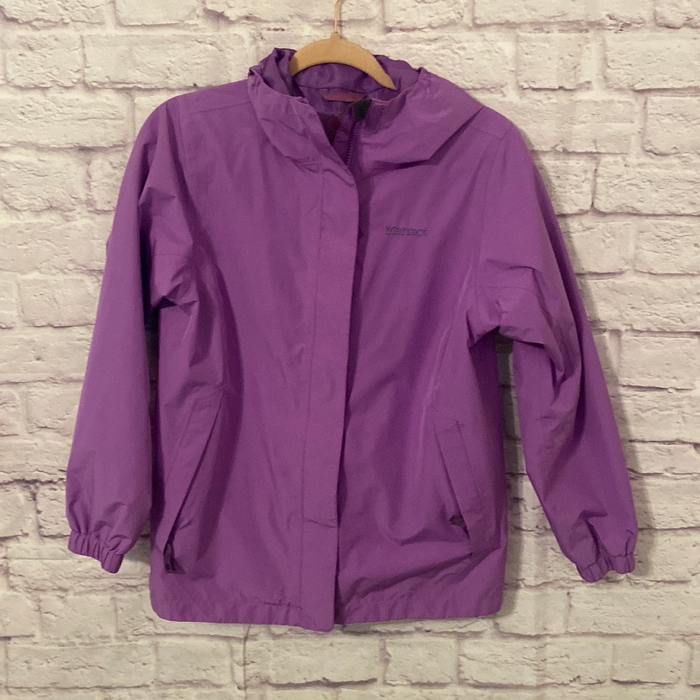 Marmot girls’ lavender hooded performance jacket